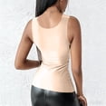 thumbnail image 4 of Aoiroe Womens U Neck Shapewear Built-in Bra Tank High Strechy Sleeveless Slim Fit Tops Camisole Workout Tops Beige 2XL, 4 of 9