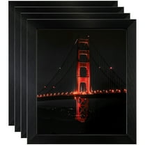 ArtToFrames 5" x 38" Black Steel Picture Frame, 5x38 inch Black MDF Poster Frame (WOM-4639), 4 Pack