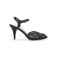 thumbnail image 5 of Scoop Women's Studded Mesh Peep Toe Heels with Ankle Strap, 5 of 9
