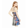 thumbnail image 2 of Material Girl Womens Fit & Flare Print Tank Dress, Blue, Juniors, X-Small, 2 of 2