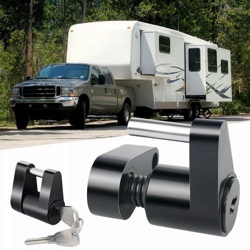 2Pack Trailer Hitch Coupler Lock Dia 1/4" Span 3/4" for Tow Boat Truck Car 4Keys