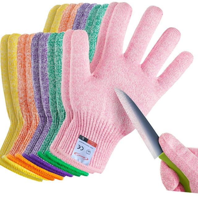 Guantes de corte ohsuni resistentes a cortes aptos para uso alimentario, 5 pares