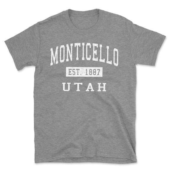 Monticello Utah Classic Established Men's Cotton T-Shirt