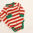 thumbnail image 3 of GYRATEDREAM Infant Girls Boys Long Sleeve Christmas Outfits Toddler Cotton Stripe Romper Pants 2Pc Unisex Baby Fall Winter Set for 6-24 Months, 3 of 6