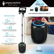 Singing Machine Sing Cast Max Stand-Alone Karaoke Machine, Stand, LED Lights, Black, SMC2035