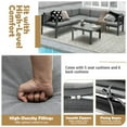 thumbnail image 4 of GVN Backyard Furniture Sets,Outdoor Furniture Sets,3 Pieces Aluminum Patio Furniture Set with 6-Level Adjustable Backrest-Gray, 4 of 10