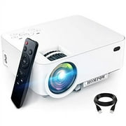 Mini Projector - 3600L Hompow Smartphone Portable Video Projector 1080P Supported 176" Display, 50,000 Hours Led, Compatible with TV Stick/HDMI/VGA/USB/TV Box/Laptop/DVD/PS4 for Home Entertainment