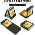 thumbnail image 6 of Magnetic for Samsung Galaxy Z Flip 6 PU Leather Case, [Compatible with Mag-Safe] PU Leather Hard PC Shell Slim Durable Shockproof Protective Phone Case Cover for Samsung Galaxy Z Flip 6, Black, 6 of 12