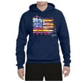 thumbnail image 2 of Wild Bobby, Colorful Neon Flag, Streetwear, Unisex Graphic Hoodie Sweatshirt, Navy, Large, 2 of 3