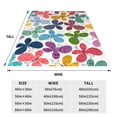 thumbnail image 3 of Pofeuu Colorful Butterflies Print Ultra-Soft Micro Fleece Blanket,for Bed Or Sofa,All Season Throw Blankets Flannel Blanket-50"x40", 3 of 7