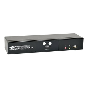 Tripp Lite by Eaton KVM Switch 2-Port DVI Dual-Link / USB w/ Audio & 2x 6ft Cables - 2 Computer(s) - 1 Local User(s) - 2560 x 1600 - 6 x USB - 3 x DVI - Desktop - TAA Compliant