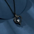 thumbnail image 3 of Heart Shaped Rose Pendant Necklace Ladies Heart Necklace Heart Urn Necklace for Ashes Memorial Cremation Jewelry for Women Men Human, 3 of 6