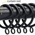 thumbnail image 3 of Curtain Rings with Eyelets 44 Pack, Metal Drapery Ring for Pinch Pleat Curtains, Drape Ring 1.5 Inch I D, Fits Up to 1.2 in Rod (Black), 3 of 6
