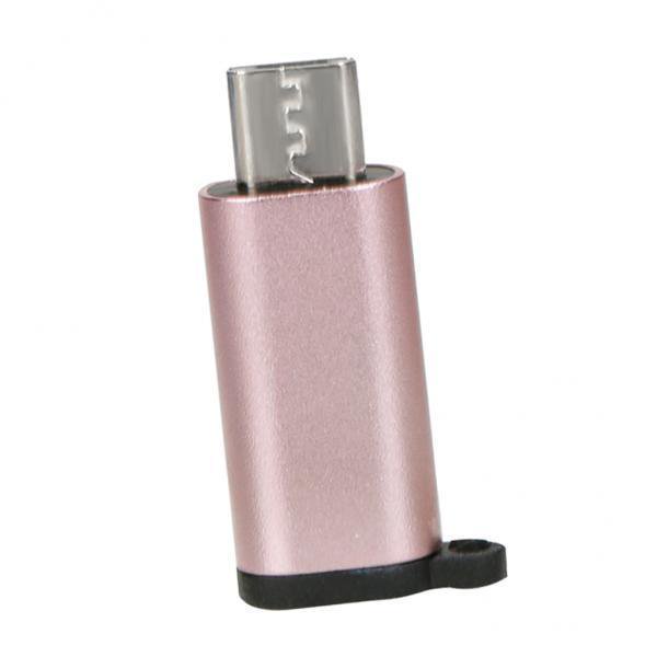 Adaptador de 2 a 4 paquetes con cargador de llavero a conector convertidor micro USB 2 piezas