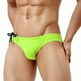 thumbnail image 6 of OGLCCG Men's Swim Briefs Low Waist Solid Color Bikini Swimwear for Men Summer Beach Swimsuit Swimming Briefs with Drawstring, 6 of 6