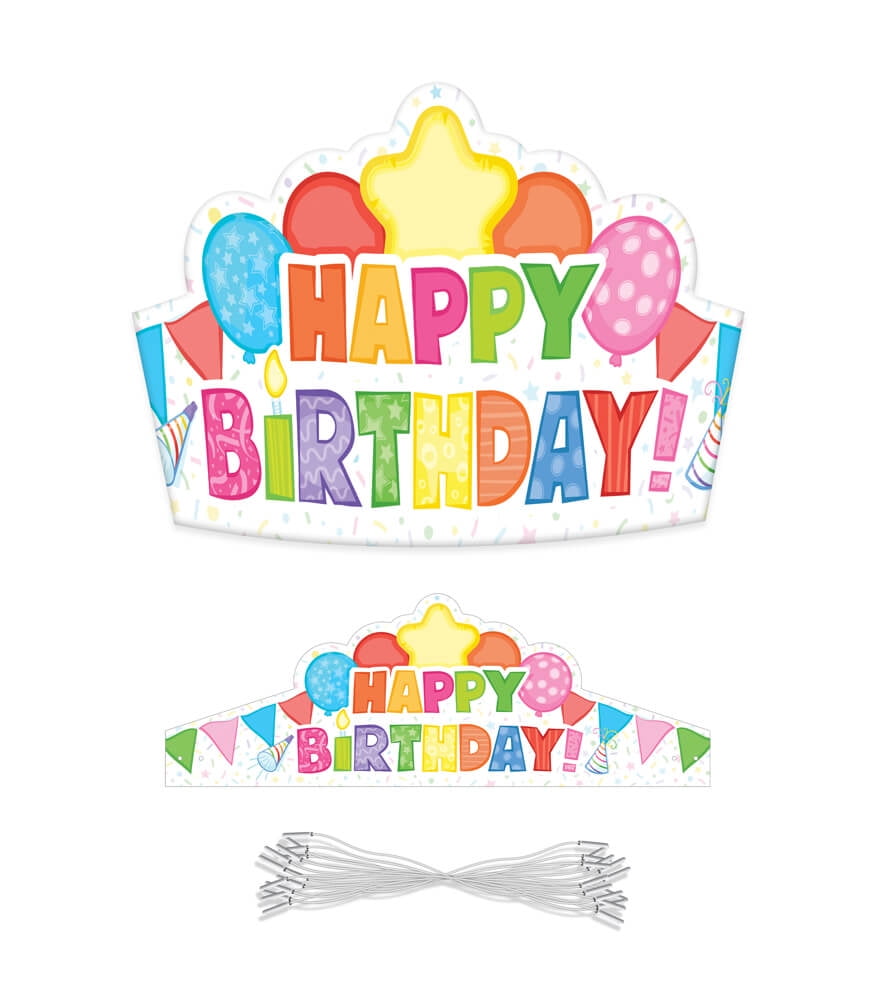 Carson Dellosa Education Happy Birthday Crowns (30) - Walmart.com