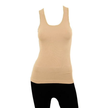 Musa Women's Ribbed Racerback Stretch Tank Top