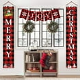 thumbnail image 3 of -couplet Decorations couplet MERRY CHRISTMAS HAPPY NEW YEAR Red Buffalo Check Plaid Porch Signs -  Banners, 3 of 7