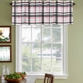 thumbnail image 5 of Pink Black Plaid Valances for Windows, Farmhouse Pink Black Checkered Light Filtering Kitchen Curtains, Rod Pocket Window Valance Curtains for Living Room Bedroom, 42" W x 12" L, 2 Panels, 5 of 9