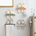 thumbnail image 3 of Bangcool 4PCS Wall Mounted Shoe Holder Space Saving Wall Shoe Rack Towel Storage Rack, 3 of 10