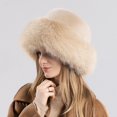 thumbnail image 2 of Chapeau Seau Chaud d'Hiver pour Femmes Style Pêcheur Doux Mignon pour Temps Froid en Extérieur, 2 of 6