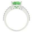 thumbnail image 4 of Solitaire with Accents Engagement Ring for Women - 2.48ct Simulated Green Diamond in 18K White Gold Promise Ring, 4 of 6