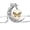 E, variant on Womens Jewelry Moon Butterfly Pendant Clavicle Chain Necklace Jewelry Necklace for Women Jewelry Gifts