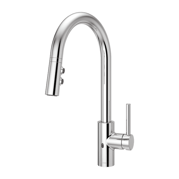 Open Box Pfister Stellen 1-Handle Electronic Pull-Down Kitchen Faucet in Polished Chrome