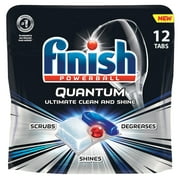 Finish Quantum 12ct, Dishwasher Detergent Tabs, Ultimate Clean & Shine