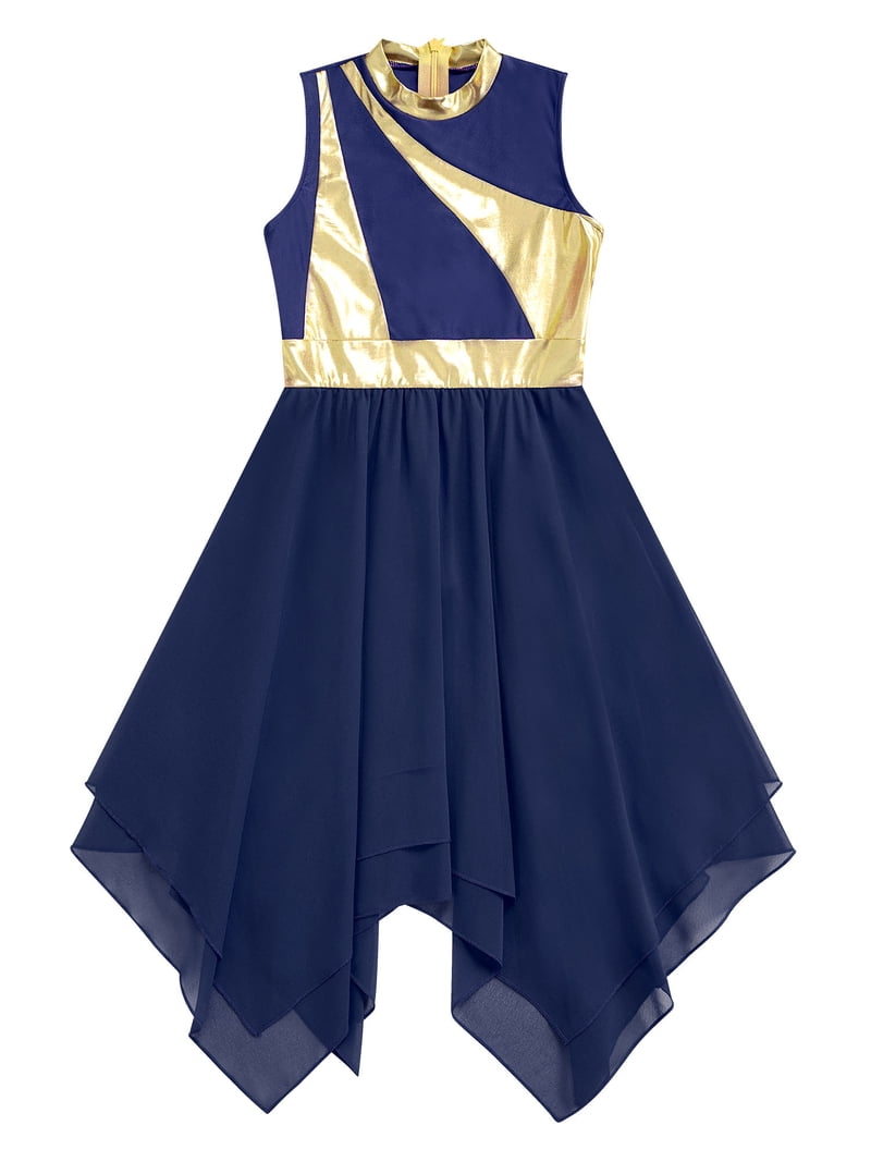 slim fit dress slacks Elegance Praise Dance Dress in Sequin and Chiffon