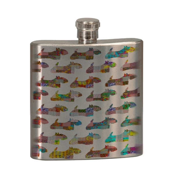 KuzmarK 6 oz. Stainless Steel Pocket Hip Liquor Flask - Scottish Terrier Dog