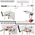 thumbnail image 3 of Fixed Angle Sharpener Stainless Steel Cutter Sharpener with 4 Whetstones 360° Flip Rotation Kitchen Cutter Sharpening Kit for Home Kitchen, 3 of 9