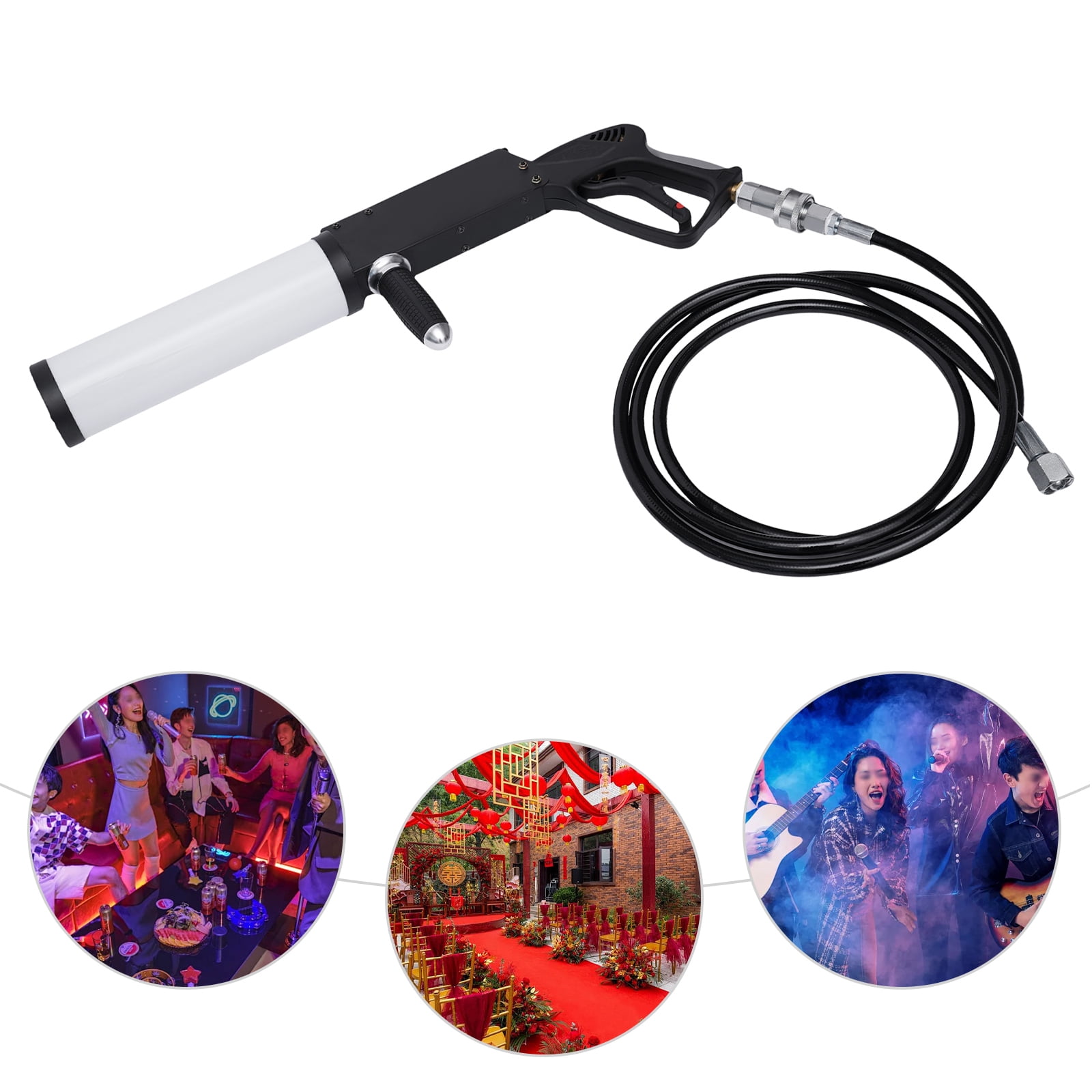 Wildnix Fogger Smoke Machine with RGB LED Lights, 26.25-32.8ft Fog-Spraying Distance, &nbsp; Acrylic and Metal Build, Safety Features, Ergonomic Design for Stage and Party Use