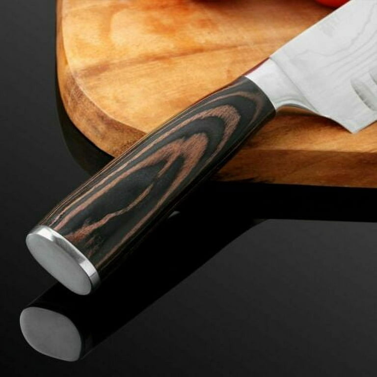 3PCS Kitchen Knife Set Japanese Damascus Pattern Chef Knives Stainless  Steel USA