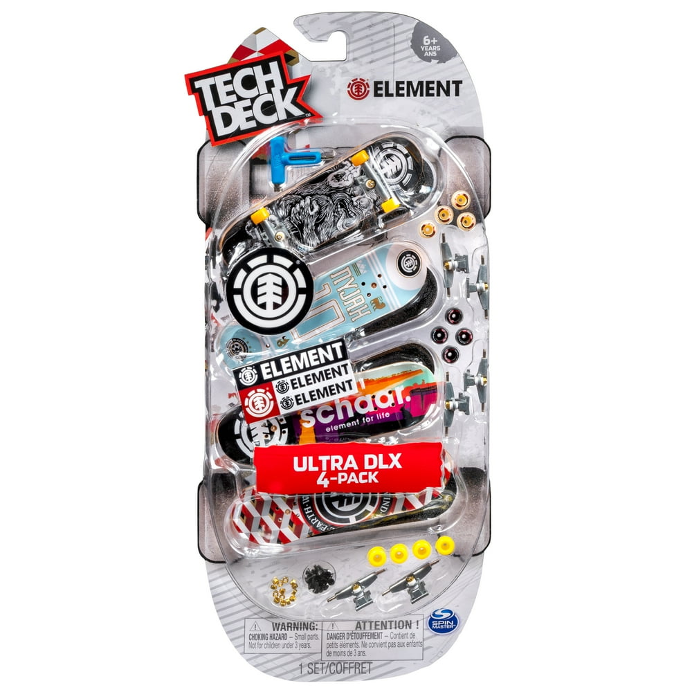 Tech Deck 96mm Fingerboards Ultra DLX 4Pack Element Walmart