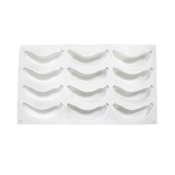 Kearding Molde para pasteles Pan 12 cavidades Molde para hornear de silicona Bandeja Diseño de plátano Herramienta para hornear para DIY Cake Jelly Herramientas y accesorios para hornear Kearding HA035645-00