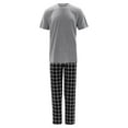 thumbnail image 4 of Fruit of the Loom Men's Crewneck Tee and Fleece Pajama Pants Set, 2-Piece, Sizes S-5XL, 4 of 9