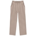 thumbnail image 4 of Hessimy Girls Sweatpants Athletic Wide Leg Drawstring Joggers Pants(Khaki,5-6 Years), 4 of 4