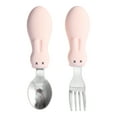 thumbnail image 1 of FRCOLOR Baby Utensils 1 Set Baby Utensils Infant Training Tableware Short Handle Spoon Fork Set,4.69"X1.14"X0.79", 1 of 4