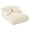 White-B, variant on Aukfa 66" Oversized Chaise Lounge Indoor, Corduroy Sleeper Sofa Bed, Upholstered Couch, No Assembly Required for Living Room, Bedroom, White