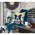 thumbnail image 4 of Border Collie Luau Throw Pillow 18 in x 18 in, 4 of 5
