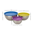 thumbnail image 7 of Home Basics 6-Piece Stainless Steel Nesting Mixing Bowls with Lids, 7 of 7