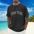 thumbnail image 3 of New York Graphic Tees for Men 2026 Summer Casual Short Raglan Sleeve Crewneck T Shirts Streetwear, 3 of 5