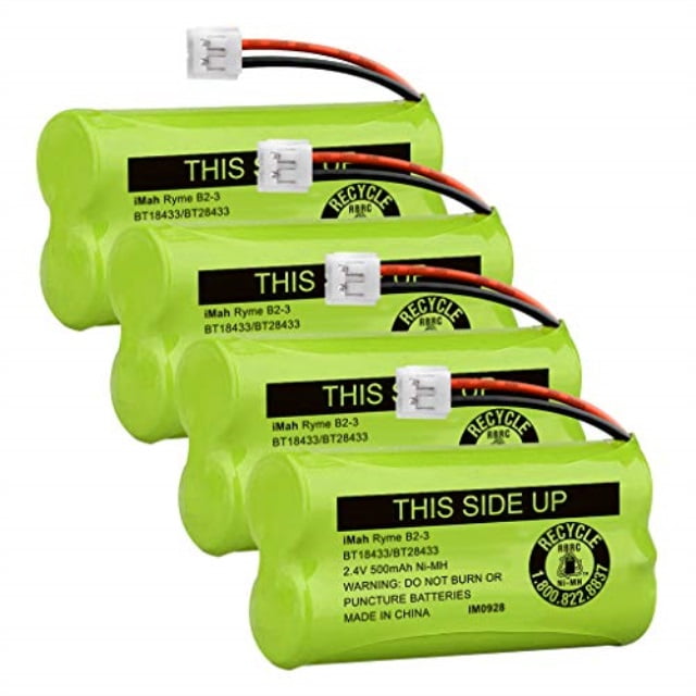 imah bt18433/bt28433 2.4v 500mah nimh cordless phone battery pack