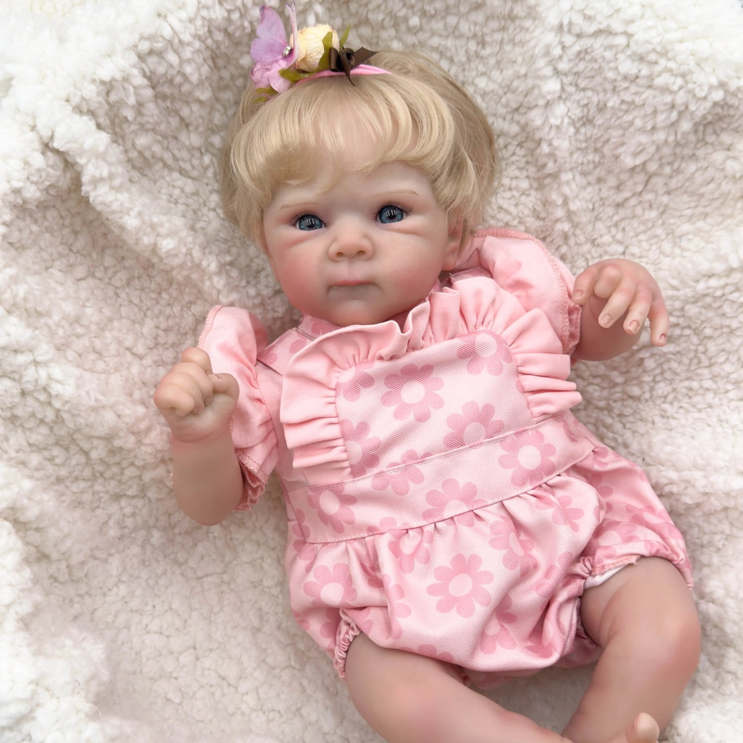 18inch Lifelike Reborn Baby Dolls Reborn Toddler Soft Cloth Body Doll  Hand-Realistic Newborn Baby Doll