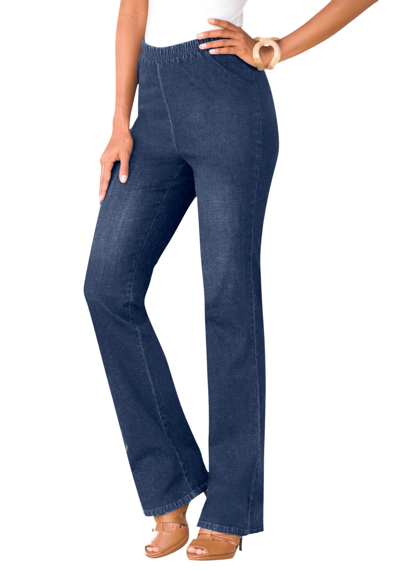Woman Within Women's Plus Size Tall Pull-On Bootcut Jean 