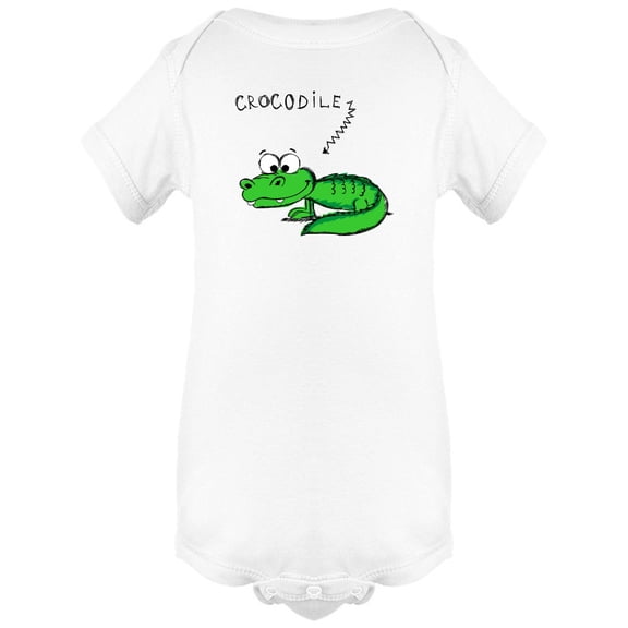 Cute Baby Crocodile Doodle Bodysuit Infant -Image by Shutterstock,  6 Months