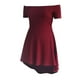 thumbnail image 1 of Vestido de cóctel de verano con cintura alta y hombros descubiertos para mujer borgoña Zulema  vestido con hombros descubiertos, 1 of 8