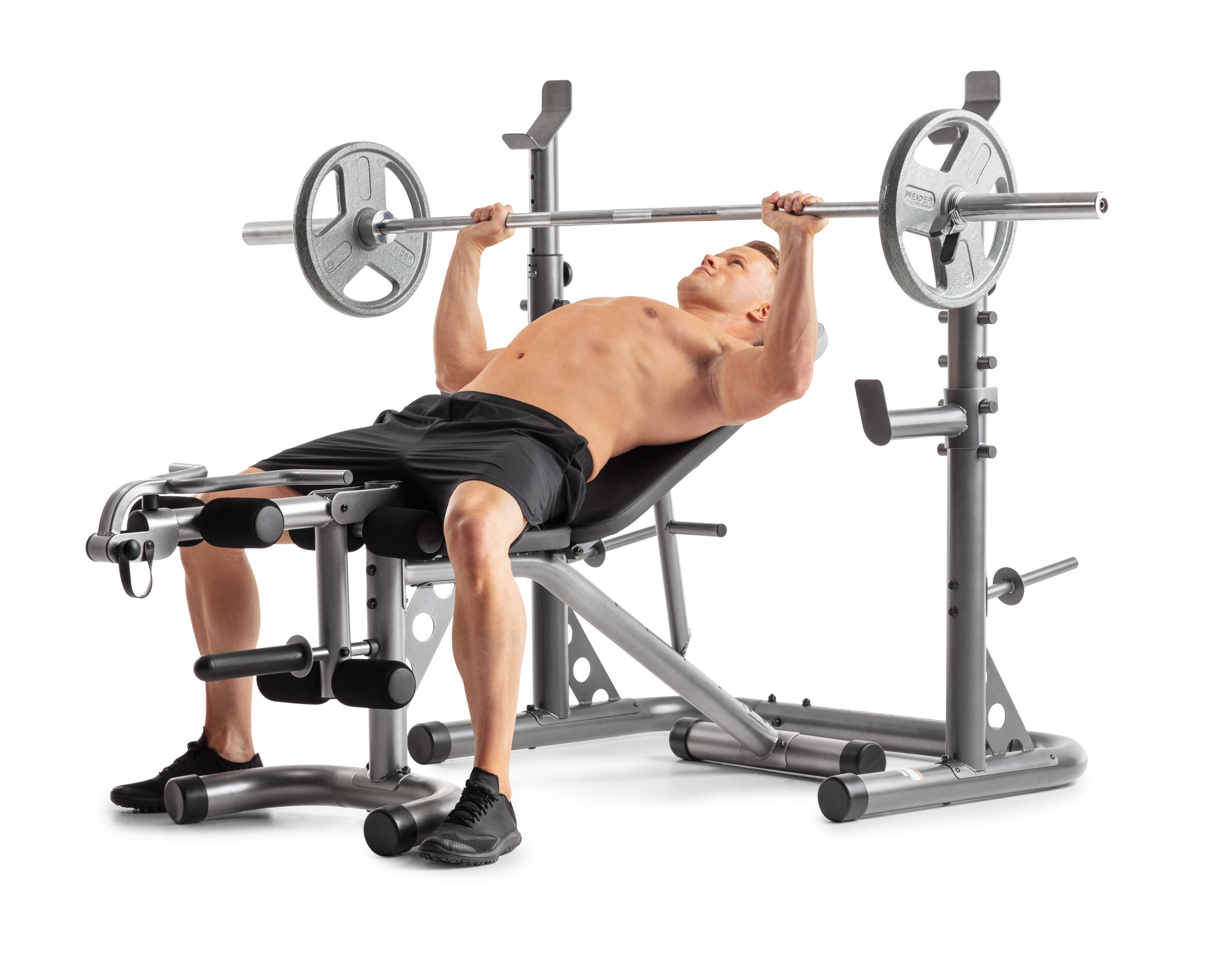 Weider XRS 20 Adjustable Bench with Olympic Squat Rack and Preacher Pad, 610 lb. Weight Limit - image 11 of 13