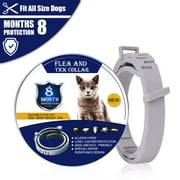 QUETO Natural Anti-Tick Flea Collar - Dogs/Cats, Water Resistant, Adjustable and Natural - Effective Fleas, Ticks. Up to 8 Months Protection - Pest Control (S: up to 38 CM)